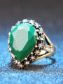 thumb Retro style Water Drop Resin stone Cubic Crystals Alloy Ring 1