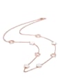 thumb Rose Gold Stainless Steel Vintage Sweater Long Necklace 0