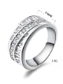 thumb Micro Pave Zircons Silver Plated Women Ring 1