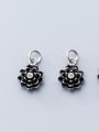 thumb 925 Sterling Silver With Antique Silver Plated Trendy Flower Charms 0