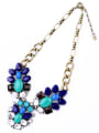 thumb Retro Noble and Elegant Artificial Gemstones Alloy Necklace 2