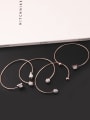 thumb Rose Gold Plated Simple Style Opening Bangle 2