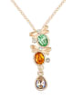 thumb Fashion Oval Colorful austrian Crystals Alloy Necklace 2