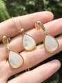 thumb Copper With  Shell Delicate Water Drop 2 Piece Jewelry Set 1