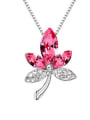 thumb Fashion Maple Leaf austrian Crystals Alloy Necklace 3