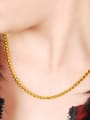 thumb Unisex 24K Gold Plated Copper Bead Necklace 1