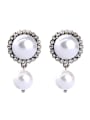 thumb Artificial Pearls Alloy Women Fashion Stud Earrings 0