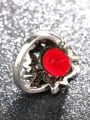 thumb Bohemia style Retro Resin Red stone Alloy Ring 3