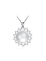 thumb Temperament Sunflower Shaped Artificial Pearl Necklace 0