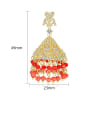 thumb Copper With Gold Plated Luxury Irregular Chandelier Earrings 4