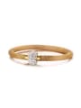 thumb Exquisite Net Shaped Gold Plated Rhinestones Bangle 0