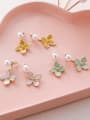 thumb Alloy With Rose Gold Plated Cute Flower Drop Earrings 0
