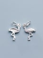 thumb 925 Sterling Silver With  Cubic Zirconia  Personality Red-Crowned Crane Pendants 4