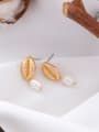 thumb Alloy With Gold Plated Fashion  Imitation Pearl Mouth Earrings 1