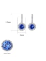 thumb 925 Sterling Silver With Cubic Zirconia Cute Round Stud Earrings 4