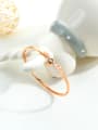 thumb Stainless Steel With Rose Gold Plated Simplistic Irregular Bangles 2