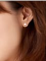 thumb Stainless Steel With Gold Plated Fashion Round Stud Earrings 1