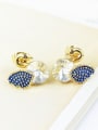 thumb Women Exquisite Swan Shaped Zircon Earrings 1