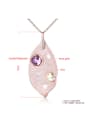 thumb Delicate Leaf Shaped Rhinestone Two Pieces Jewelry Set 1