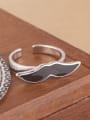 thumb Personalized Black Mustache Opening Ring 1