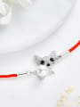 thumb Simple Little Dog Artificial Pearl Red Rope Bracelet 2