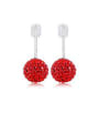 thumb Women Elegant Ball Shaped Rhinestone Stud Earrings 2