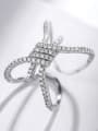 thumb Cross rope knot micro-inlaid zircon ring 1