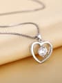 thumb Shining Zircon Heart Shaped Wedding Pendant 2