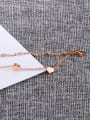 thumb Simple Two-layer Tiny Heart Rose Gold Plated Bracelet 2