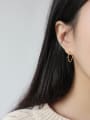 thumb 925 Sterling Silver With 18k Gold Plated Trendy Minimalist Hoop Earrings 3