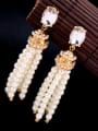 thumb White Artificial Stones drop earring 1
