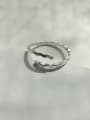 thumb Simple Water Wave Silver Opening Ring 2