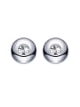 thumb S925 Silver Round-shaped stud Earring 0