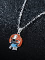 thumb 925 Sterling Silver With Platinum Plated Cute Animal Dog Necklaces 1