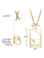 thumb Stainless Steel With Gold Plated Simplistic Smooth Hollow Geometric Necklaces 1