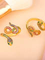 thumb Copper With Cubic Zirconia Fashion Animal snake free size Rings 1