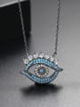 thumb Copper With Gun Plated Exaggerated Evil Eye Necklaces 3