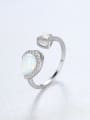 thumb 925 Sterling Silver With Personality Water Drop Free size Rings 2