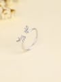 thumb 925 Silver Antlers Shaped Ring 0