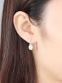 thumb Pure silver with 3A zircon natural freshwater pearl studs 1