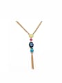 thumb Exquisite Tassels long Alloy Necklace 0