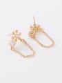thumb Alloy With Gold Plated Simplistic Snowflake Drop Earrings 2