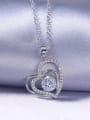 thumb Copper With Cubic Zirconia Simplistic Hollow Heart Locket Necklace 1
