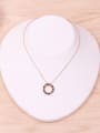 thumb Round Pendant Fashion Clavicle Necklace 0