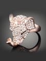 thumb Personalized Exaggerated White Rhinestones-covered Elephant Alloy Ring 0