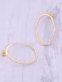 thumb Titanium With Gold Plated Simplistic Hollow  Geometric Round Hoop Earrings 1