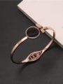 thumb Round Rose Gold Plated Bangle 0