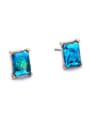 thumb Elegant Blue Stones Alloy Stud drop earring 2