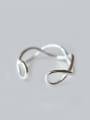 thumb S925 Silver Braided Wind Style Opening Midi Ring 2