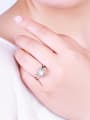 thumb 925 Silver Flower Shaped Pearl Ring 1